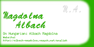 magdolna albach business card